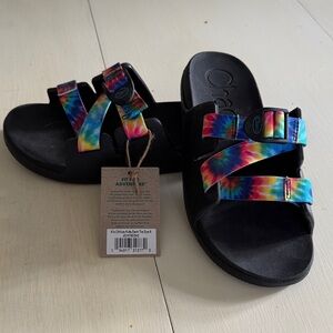 Chaco Chillos Slides with Tie-Dye Straps